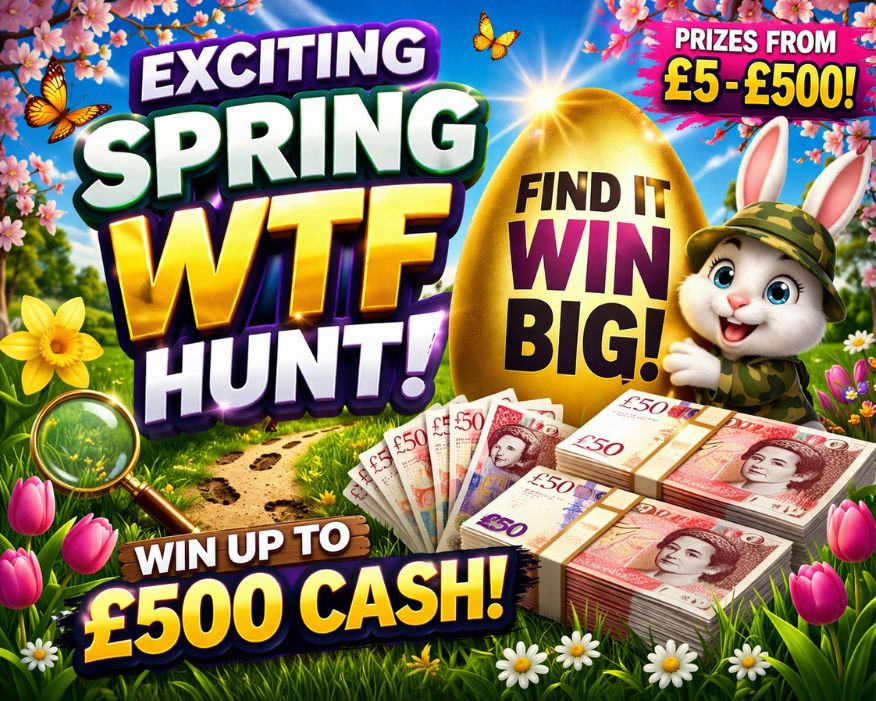 £3,000 POT - 50+ Prizes up to £500 each