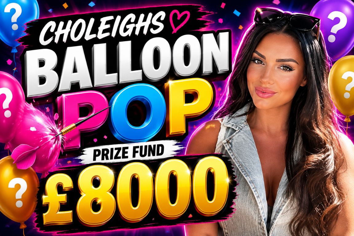 CHOLEIGH’S £8,000 BALLOON POP IS LIVE 🎈